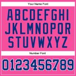 Personalized Pink White Pinstripe Royal-White Authentic Basketball Jersey Team Custom Name and Number