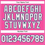 Personalized Pink White Pinstripe Sky Blue Authentic Baseball Jersey Team Custom Name and Number
