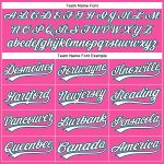 Personalized Pink White Pinstripe Sky Blue Authentic Baseball Jersey Team Custom Name and Number