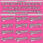 Personalized Pink White Pinstripe White-Black Authentic Baseball Jersey