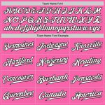 Personalized Pink White Pinstripe White-Black Authentic Baseball Jersey Team Custom Name and Number