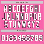 Personalized Pink White Pinstripe White-Black Authentic Baseball Jersey Team Custom Name and Number