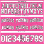 Personalized Pink White Pinstripe White-Black Authentic Basketball Shorts Team Custom Name and Number