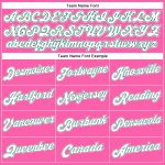 Personalized Pink White Pinstripe White-Kelly Green Authentic Basketball Jersey Team Custom Name and Number