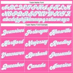 Personalized Pink White Pinstripe White-Light Blue Authentic Basketball Jersey Team Custom Name and Number