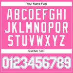 Personalized Pink White Pinstripe White-Light Blue Authentic Basketball Jersey Team Custom Name and Number