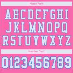 Personalized Pink White-Powder Blue Mesh Authentic Football Jersey Team Custom Name and Number