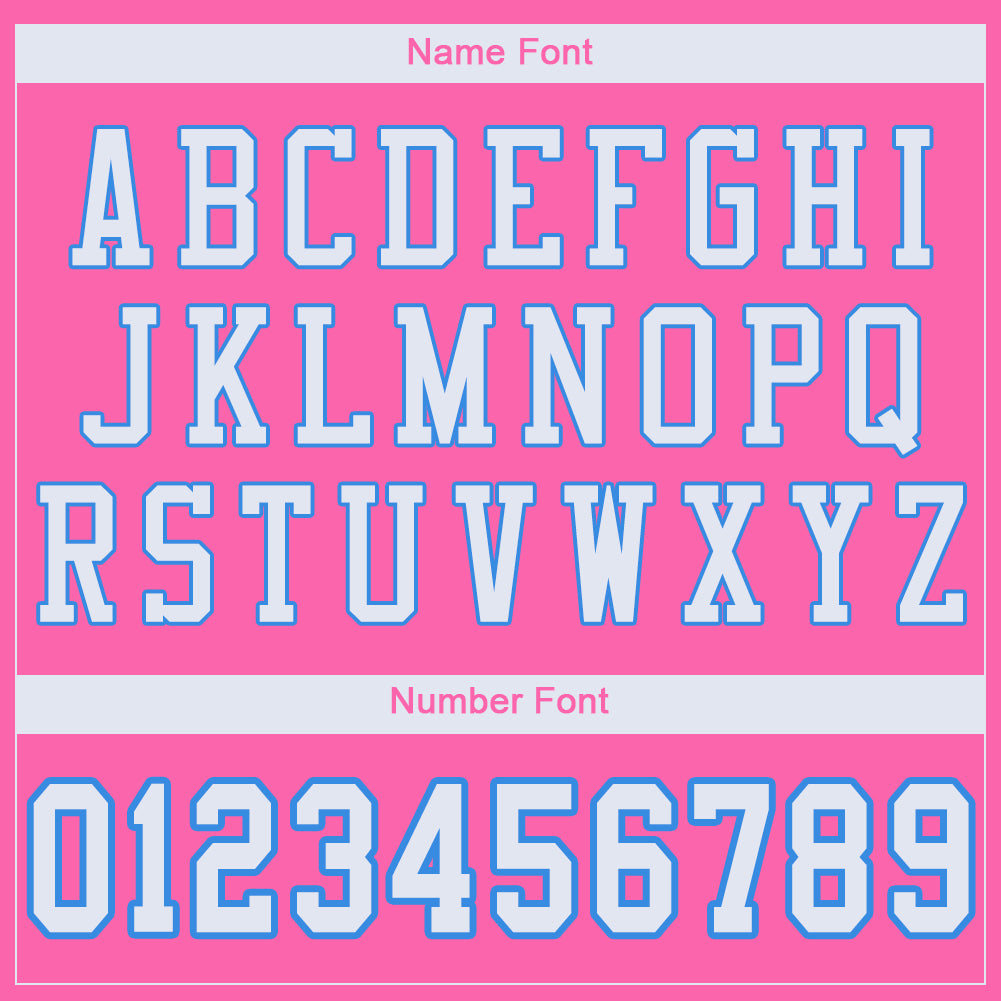 Personalized Pink White-Powder Blue Mesh Authentic Football Jersey Team Custom Name and Number Personalized Pink White-Powder Blue Mesh Authentic Football Jersey Team Custom Name and Number - Image 5