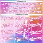 Personalized Pink White-Purple 3D Pattern Design Music Festival Authentic Baseball Jersey Team Custom Name and Number
