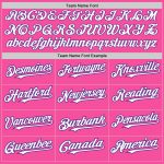 Personalized Pink White-Purple Authentic Raglan Sleeves Baseball Jersey Team Custom Name and Number