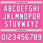 Personalized Pink White-Purple Authentic Raglan Sleeves Baseball Jersey Team Custom Name and Number