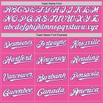 Personalized Pink White-Purple Authentic Sleeveless Baseball Jersey Team Custom Name and Number