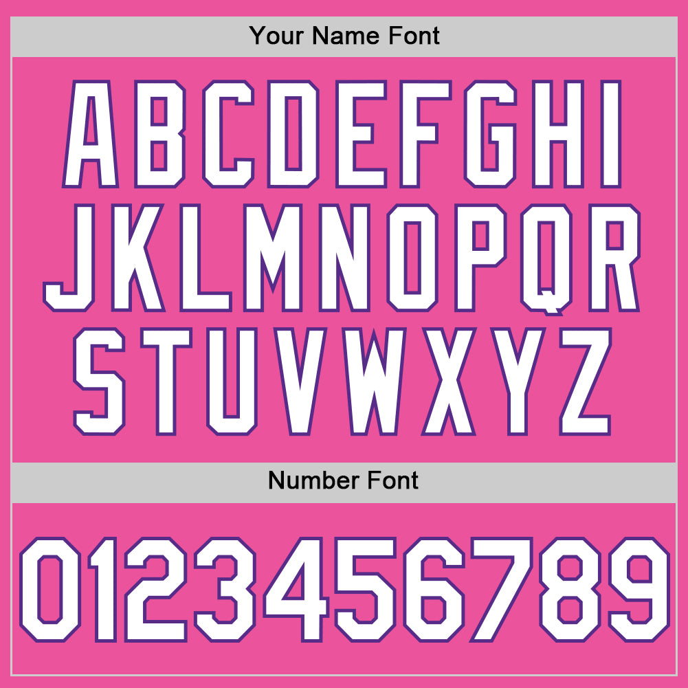 Personalized Pink White-Purple Authentic Sleeveless Baseball Jersey Team Custom Name and Number Personalized Pink White-Purple Authentic Sleeveless Baseball Jersey Team Custom Name and Number - Image 4