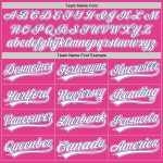 Personalized Pink White-Purple Authentic Throwback Baseball Jersey Team Custom Name and Number