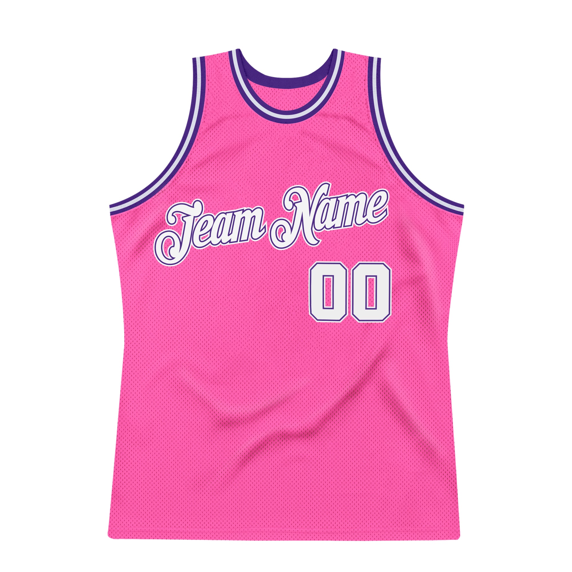 Personalized Pink White-Purple Authentic Throwback Basketball Jersey Team Custom Name and Number Personalized Pink White-Purple Authentic Throwback Basketball Jersey Team Custom Name and Number - Image 7