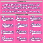 Personalized Pink White-Purple Hockey Jersey Team Custom Name and Number