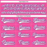 Personalized Pink White-Purple Hockey Lace Neck Jersey Team Custom Name and Number