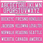 Personalized Pink White-Purple Mesh Authentic Football Jersey