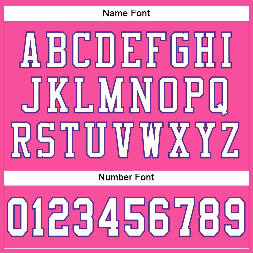 Personalized Pink White-Purple Mesh Authentic Football Jersey Personalized Pink White-Purple Mesh Authentic Football Jersey - Image 4