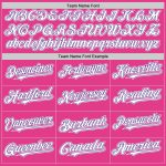 Personalized Pink White-Purple Mesh Authentic Throwback Baseball Jersey Team Custom Name and Number