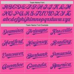 Personalized Pink White-Purple Pinstripe Authentic Split Fashion Baseball Jersey Team Custom Name and Number