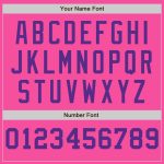 Personalized Pink White-Purple Pinstripe Authentic Split Fashion Baseball Jersey Team Custom Name and Number