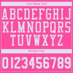 Personalized Pink White Round Neck Basketball Jersey Team Custom Name and Number