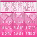 Personalized Pink White Round Neck Sublimation Basketball Suit Jersey Team Custom Name and Number