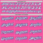Personalized Pink White-Royal 3 Colors Arm Shapes Authentic Baseball Jersey Team Custom Name and Number