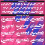 Personalized Pink White-Royal 3D Pattern Design Authentic Baseball Jersey Team Custom Name and Number