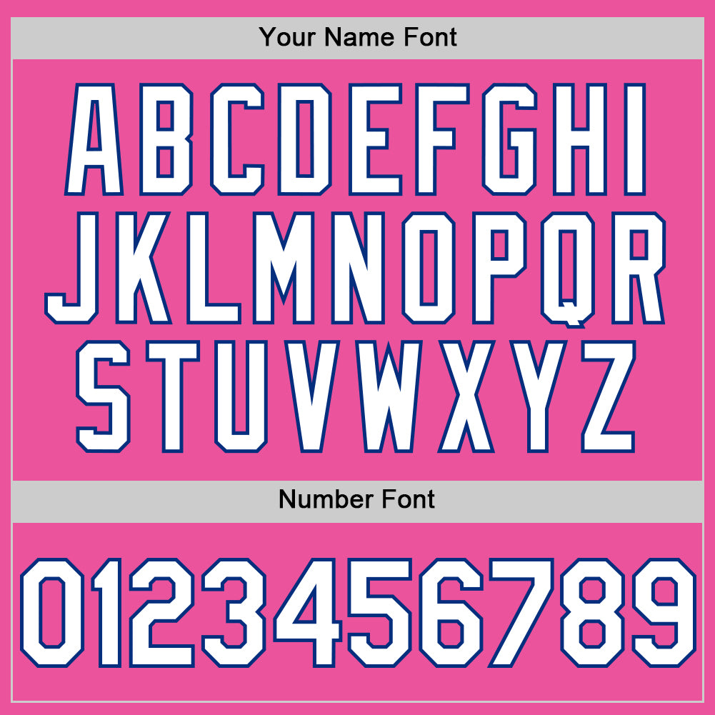 Personalized Pink White-Royal Authentic Sleeveless Baseball Jersey Team Custom Name and Number Personalized Pink White-Royal Authentic Sleeveless Baseball Jersey Team Custom Name and Number - Image 4