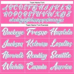 Personalized Pink White-Royal Authentic Throwback Basketball Jersey Team Custom Name and Number