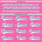 Personalized Pink White-Royal Hockey Jersey Team Custom Name and Number