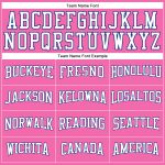 Personalized Pink White-Royal Long Sleeve Performance T-Shirt Team Custom Name and Number