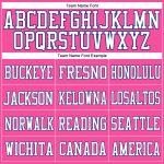 Personalized Pink White-Royal Mesh Authentic Football Jersey