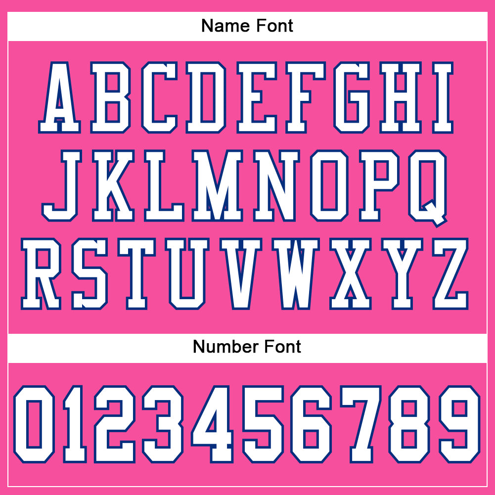 Personalized Pink White-Royal Mesh Authentic Football Jersey Personalized Pink White-Royal Mesh Authentic Football Jersey - Image 4