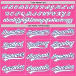 Personalized Pink White-Royal Two-Button Unisex Softball Jersey Team Custom Name and Number