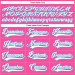 Personalized Pink White-Sky Blue Hockey Lace Neck Jersey Team Custom Name and Number