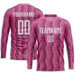 Personalized Pink White Sublimation Soccer Uniform Jersey