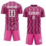 Personalized Pink White Sublimation Soccer Uniform Jersey