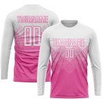 Personalized Pink White Sublimation Soccer Uniform Jersey Team Custom Name and Number