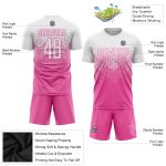 Personalized Pink White Sublimation Soccer Uniform Jersey Team Custom Name and Number