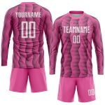 Personalized Pink White Sublimation Soccer Uniform Jersey