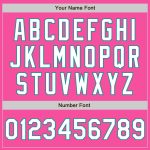 Personalized Pink White-Teal 3 Colors Arm Shapes Authentic Baseball Jersey Team Custom Name and Number