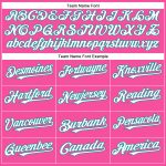 Personalized Pink White-Teal Authentic Baseball Jersey Team Custom Name and Number