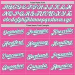 Personalized Pink White-Teal Authentic Sleeveless Baseball Jersey Team Custom Name and Number
