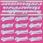 Personalized Pink White-Teal Authentic Throwback Baseball Jersey Team Custom Name and Number