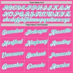 Personalized Pink White-Teal Authentic Throwback Basketball Jersey Team Custom Name and Number