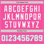 Personalized Pink White-Teal Two-Button Unisex Softball Jersey Team Custom Name and Number