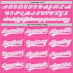Personalized Pink White Two-Button Unisex Softball Jersey